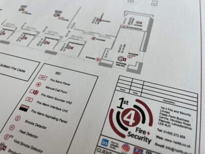 Fire safety and security commercial building photograph