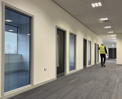 Fire safety and security commercial building photograph